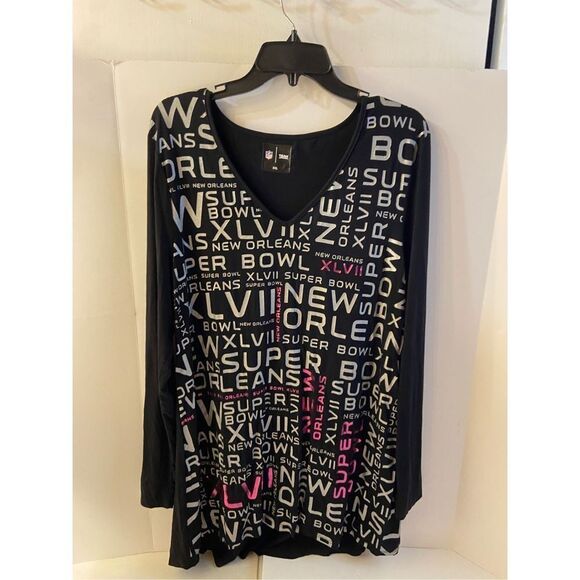 NFL women’s tunic xxl superbowl New Orleans NEW rn#132108 Rayon - Picture 1 of 7